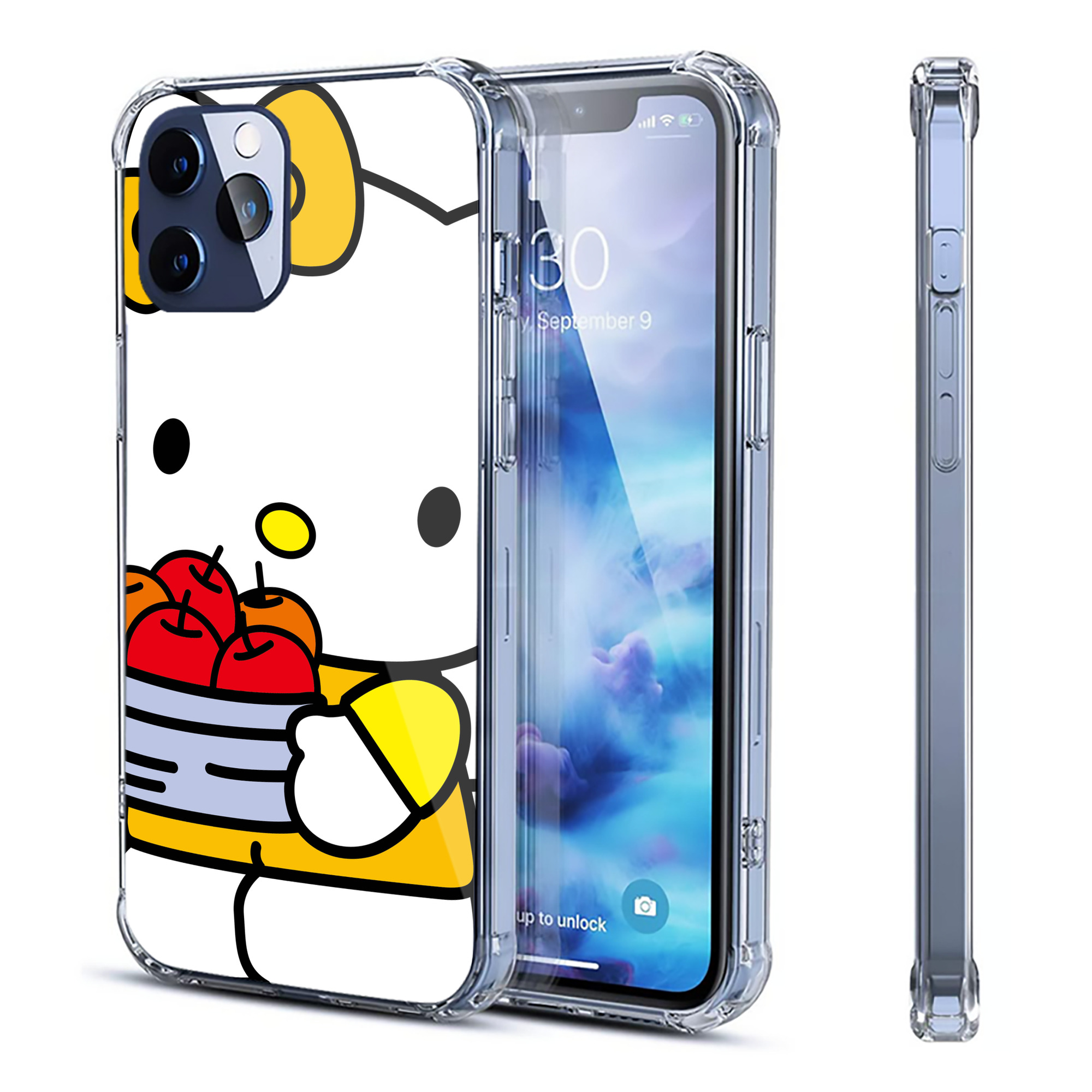 （画像用） Hello Kitty ハローキティ 【iPhone 12シリーズ対応】透明スマホケース（クリアソフトケース）